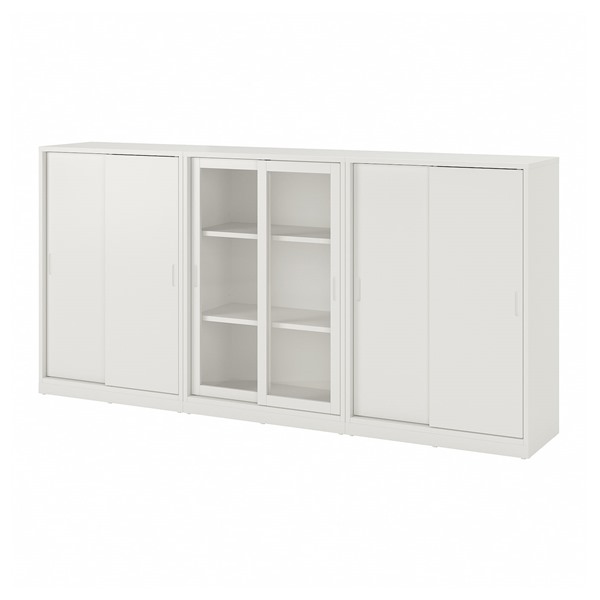 [IKEA/イケア/通信販売]TONSTAD トンスタード 納めるズボン下 引き戸付, 象牙色/せつ然たる硝子[6](a)(39571777)