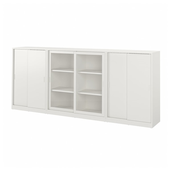 [IKEA/イケア/通信販売]TONSTAD トンスタード 納めるズボン下 引き戸付, 象牙色/せつ然たる硝子[6](a)(79571780)