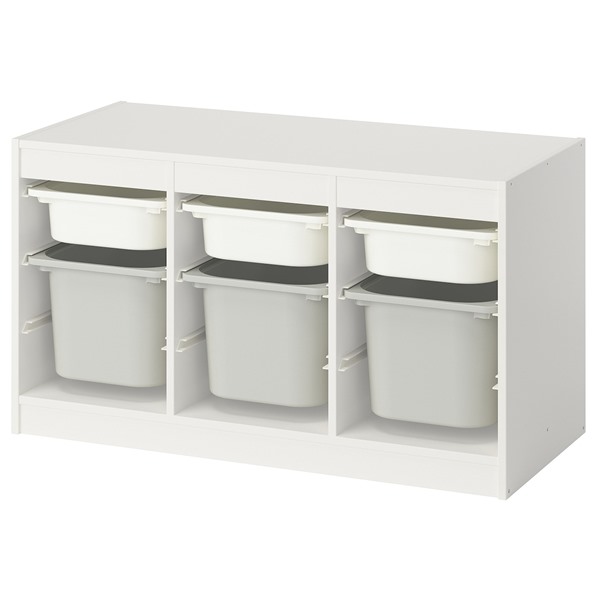 [IKEA/イケア/通販]TROFAST トロファスト 収納コンビネーション, ホワイト ホワイト/グレー[7](d)(79584532)