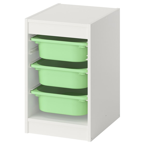 [IKEA/イケア/通信販売]TROFAST トロファスト 納めるズボン下, 白いこと/ライトグリーン[4](d)(59583963)