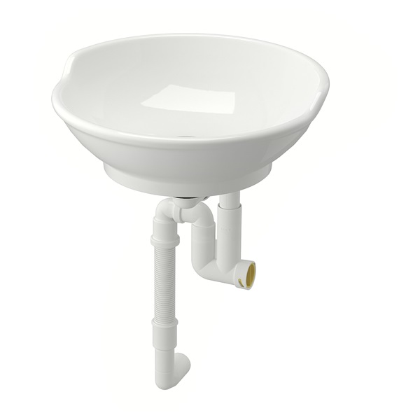 [IKEA/イケア/通信販売]VASTERSJON ヴェステルション カウンタとっ始め用洗面どんぶり鉢 水抜き落とし穴付き添い人, 白いこと[DC](a)(09574584) 洗面ボウル-洗面用設備