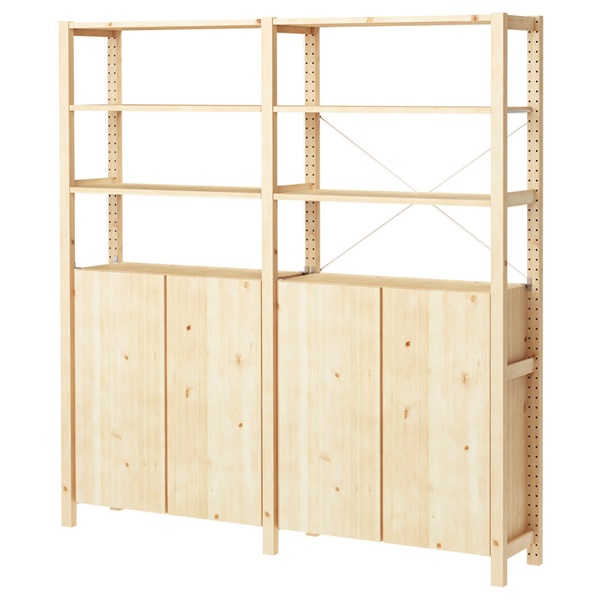 [IKEA/イケア/通販]IVAR イーヴァル 2セクション/棚板/キャビネット, パイン材[12](a)(59582497)｜WEBYセレクション　店