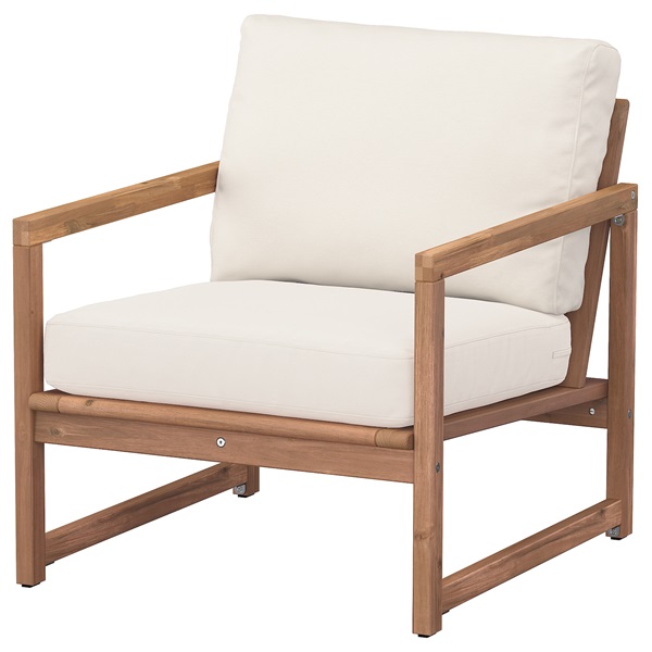 [IKEA/イケア/通販]NAMMARO ネッマロー ラウンジチェア 屋外用, ライトブラウンステイン/フローソーン/デューヴホルメン ベージュ[5](a)(49609020)