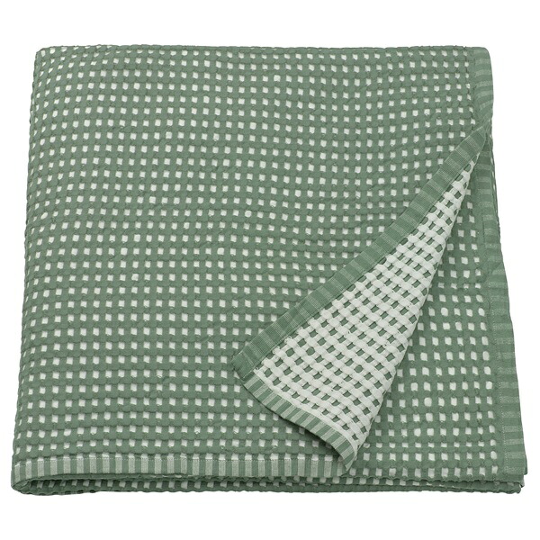 [IKEA/イケア/通販]PELARTUJA ペーラルトュイァ マルチカバー, グリーングレー/ホワイト[B](c)(80600395)