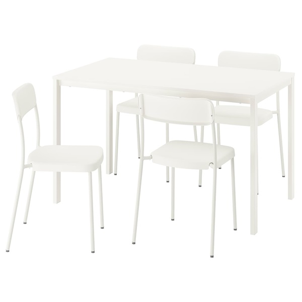 [IKEA/イケア/通販]VIHALS ヴィーハルス / VIHALS ヴィーハルス テーブル＆チェア4脚, ホワイト ホワイト/ホワイト[6](a)(09599513)｜WEBYセレクション　店