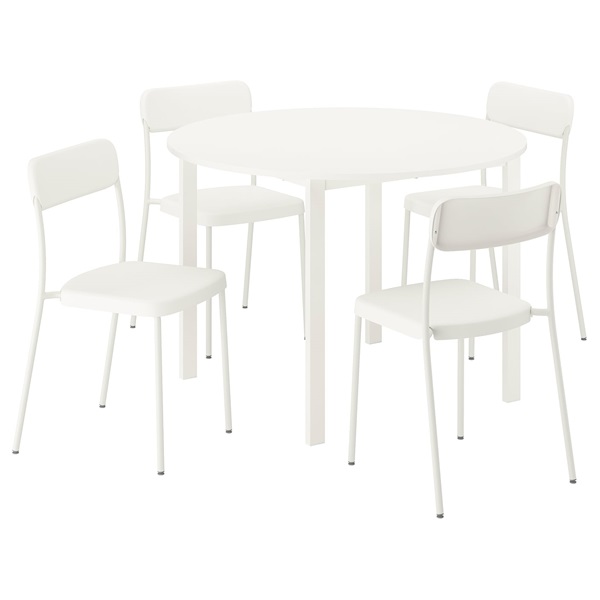 【楽天市場】[IKEA/イケア/通販]VIHALS ヴィーハルス / VIHALS ヴィーハルス テーブル＆チェア4脚, ホワイト ホワイト ...