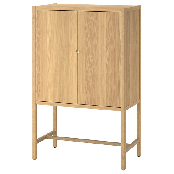[IKEA/イケア/通販]STOCKHOLM 2025 ストックホルム 2025 キャビネット 扉2枚付, オーク材突き板[3](b)(00586505)