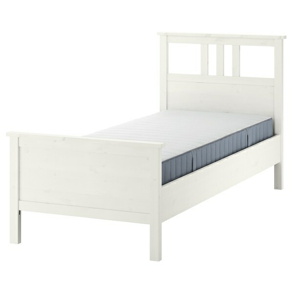 [IKEA/イケア/通信販売]HEMNES ヘムネス 臥榻ひな形 マットレス付き添い人, ホワイトステイン/ヴァレヴォーグ よりかため[4](a)(89541976)