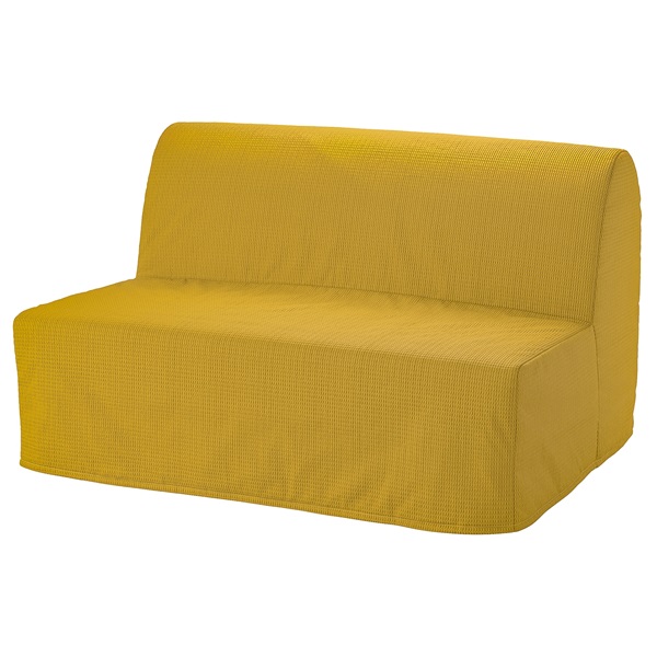 [IKEA/イケア/通販]LYCKSELE LOVAS リクセーレ ローボース 2人掛けソファベッド, ヴァンスブロー イエロー[3](a)(29563202)