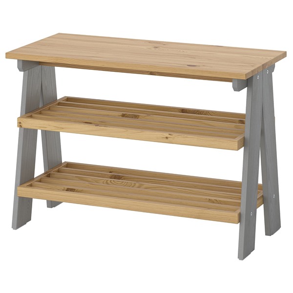 [IKEA/イケア/通販]KALLSO カルソー ベンチ 靴収納付き, グレー, 80x38x56 cm[D](c)(30599323)