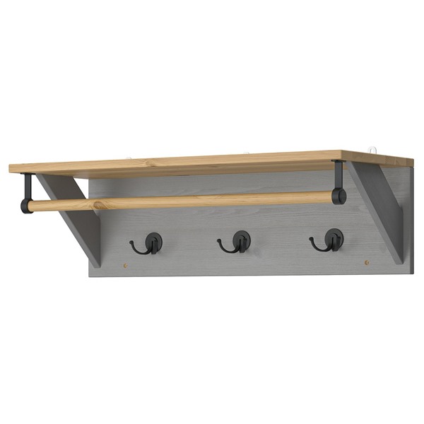 [IKEA/イケア/通販]KALLSO カルソー ウォールシェルフ フック付き, グレー, 80 cm[D](c)(50599322)