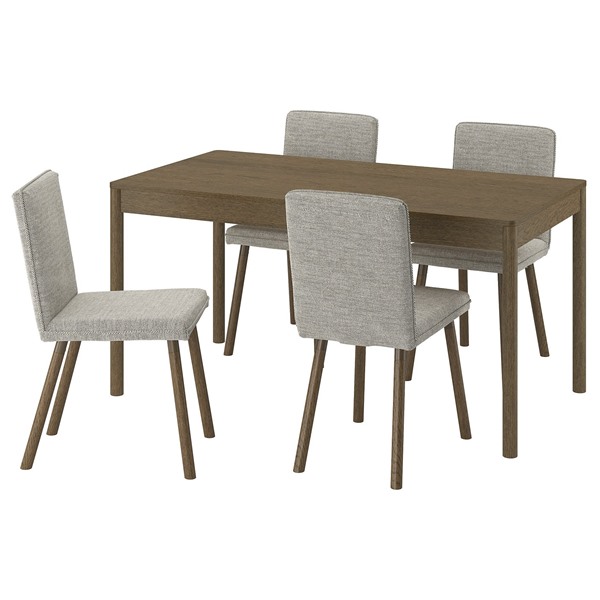 [IKEA/イケア/通販]TONSTAD トンスタード / TONSTAD トンスタード テーブル＆チェア4脚, ブラウンオーク調/ヴィーアルプベージュ/ブラウン ブラウンオーク調, 150x80 cm[10](a)(39602284)
