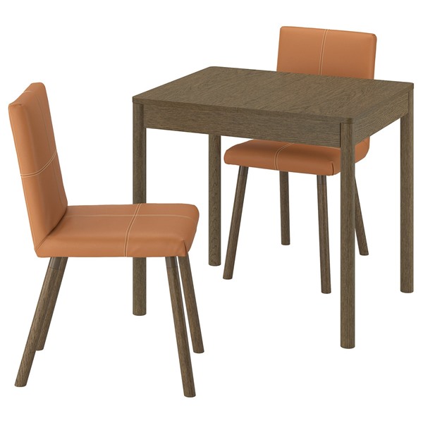 [IKEA/イケア/通販]TONSTAD トンスタード / TONSTAD トンスタード テーブル＆チェア2脚, ブラウンオーク調/ボームスタード ゴールデンブラウン ブラウンオーク調, 80/120x70 cm[6](a)(39602260)｜WEBYセレクション　店