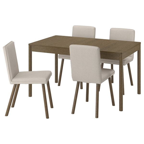 [IKEA/イケア/通信販売]TONSTAD トンスタード / TONSTAD トンスタード 一覧表＆女性議長4脚, 赤銅色オーク材調/フリードトゥナ 点火装置ベージュ 赤銅色オーク材調, 140/196x85 糎[10](a)(89602272)