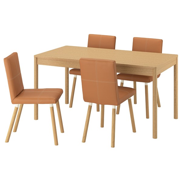 [IKEA/イケア/通販]TONSTAD トンスタード / TONSTAD トンスタード テーブル＆チェア4脚, オーク調/ボームスタード ゴールデンブラウン オーク調, 150x80 cm[10](a)(09602209)