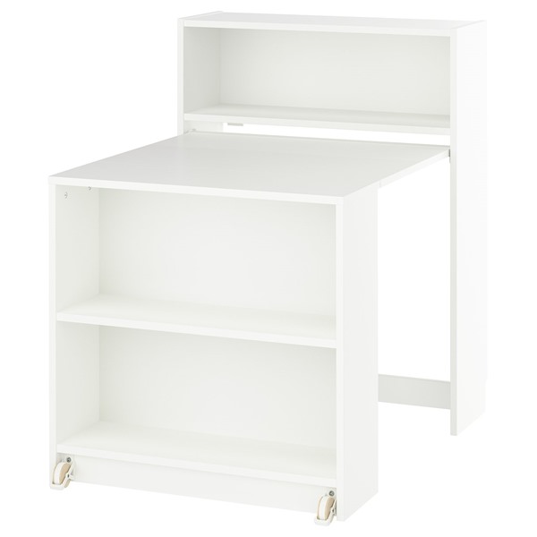 [IKEA/イケア/通販]BILLY ビリー 本棚 折りたたみ式テーブル付き, ホワイト, 80x33/112x106 cm[EE](d)(80579761)