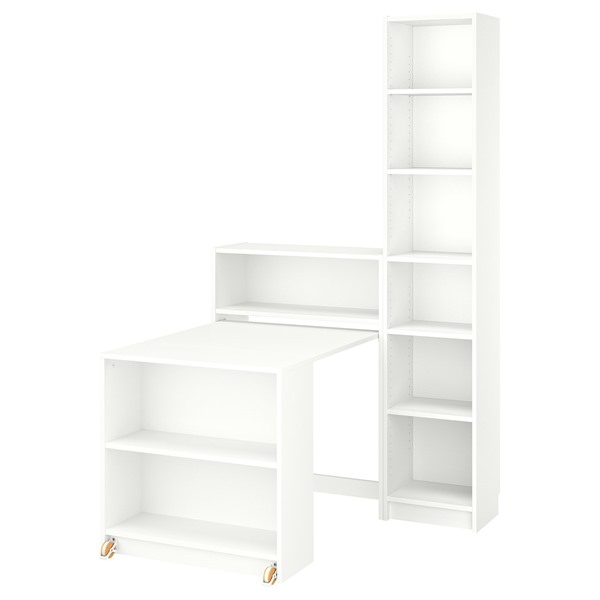 [IKEA/イケア/通信販売]BILLY ビリー 書物棚ズボン下 折りたたみ式時刻表付き添い人, 白いこと, 120x202 糎[3](d)(69590661)