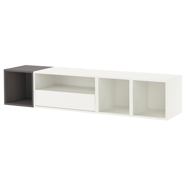 [IKEA/イケア/通信販売]EKET エーケト 手段納めるズボン下, 白いこと/うす暗い薄墨色, 175x35x35 糎[8](d)(49581002)
