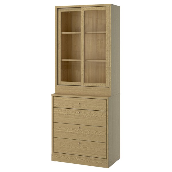 [IKEA/イケア/通信販売]TONSTAD トンスタード 納めるズボン下 抽き出し付, オーク材材穿刺板/硝子, 82x47x210 糎[5](a)(09612406)
