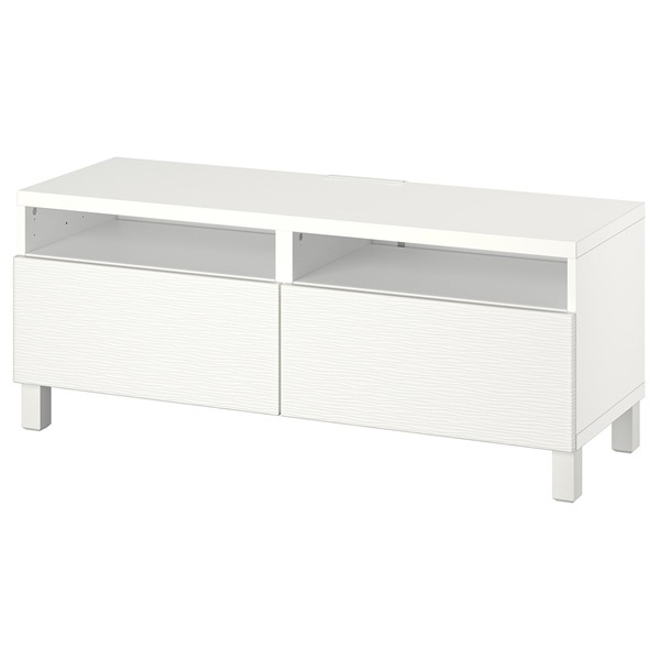 [IKEA/イケア/通販]BESTA ベストー テレビ台 引き出し付き, ホワイト/ラクスヴィーケン/ストゥッバルプ ホワイト, 120x42x48 cm[12](a)(89580232)