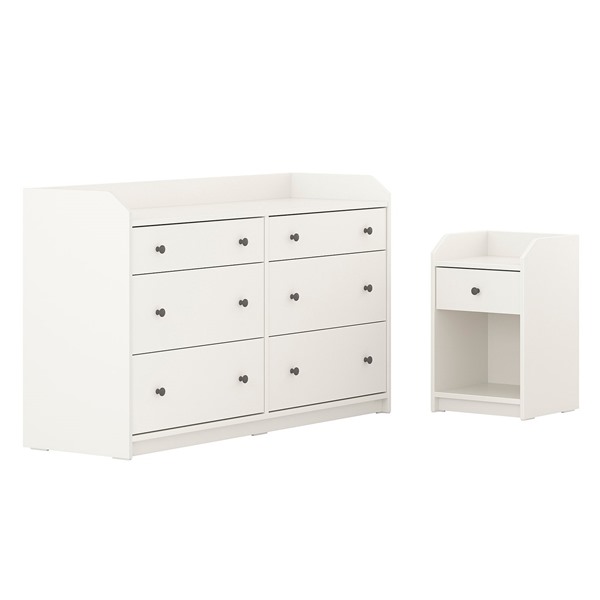 [IKEA/イケア/通販]HAUGA ハウガ ベッドルーム家具2点セット, ホワイト[4](a)(49575586)