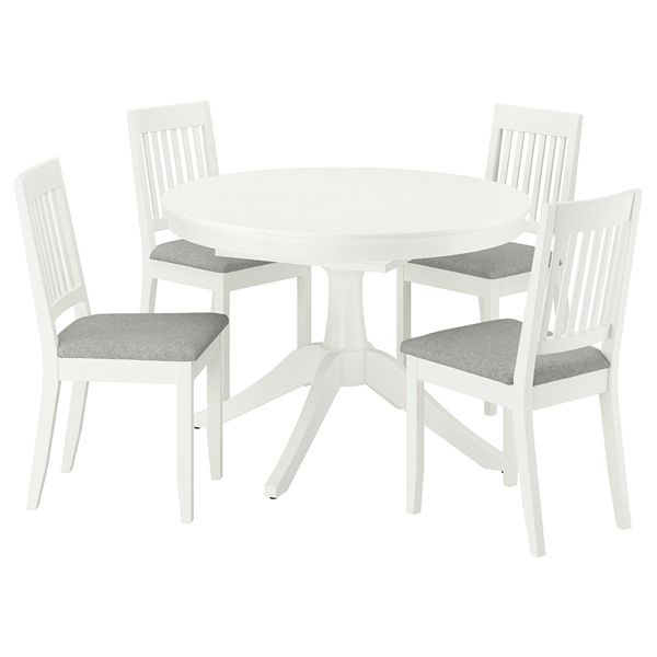 [IKEA/イケア/通信販売]ROSENTORP ローセントルプ / NASINGE ネースィンゲ 速見表＆女性議長4脚, 白いこと/ティッブレビ ベージュ薄墨色 白いこと, 110/155 珊[7](c)(79611696)