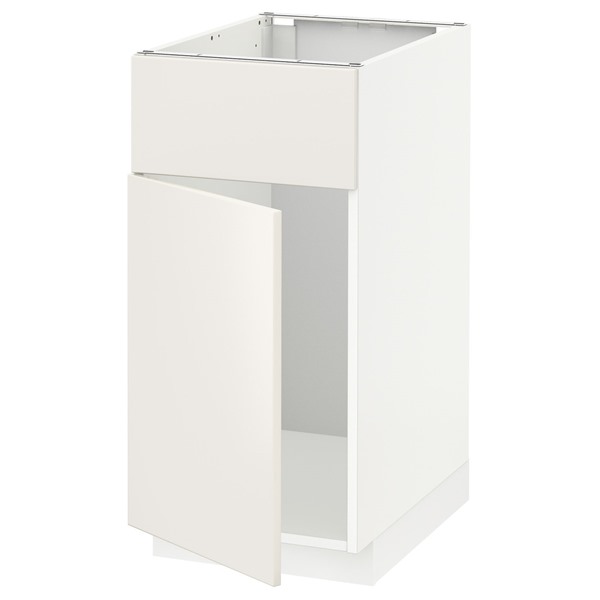 [IKEA/イケア/通販]METOD メトード ベースキャビネット シンク用 扉/引き出し前部, ホワイト/ヴェッディンゲ ホワイト, 40x60x80 cm[4](a)(19448528)