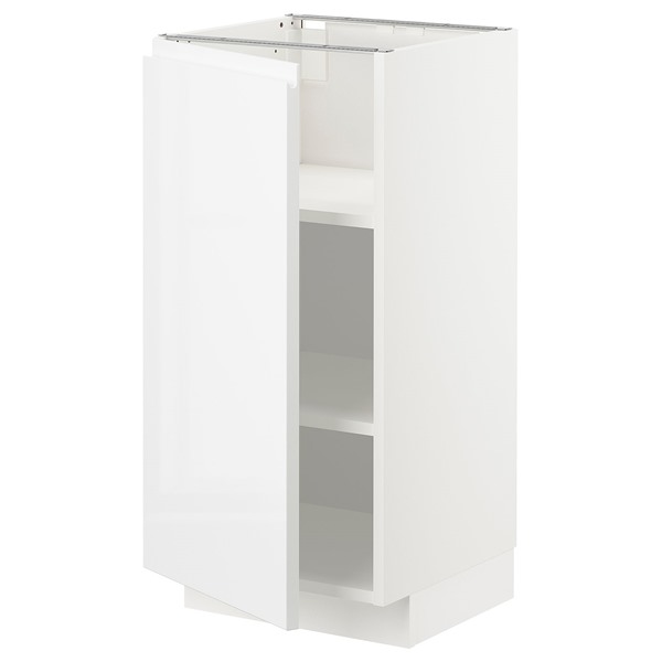 [IKEA/イケア/通販]METOD メトード ベースキャビネット 棚板付き, ホワイト/ヴォックストルプ ハイグロス/ホワイト, 40x41x80 cm[4](a)(59448932)