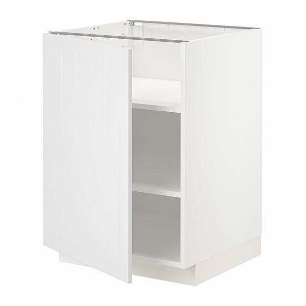 [IKEA/イケア/通販]METOD メトード ベースキャビネット 棚板付き, ホワイト/ステーンスンド ホワイト, 60x60x80 cm[4](a)(19450286)