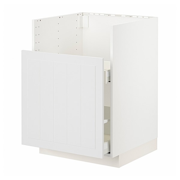 [IKEA/イケア/通販]METOD メトード / MAXIMERA マキシメーラ ベースキャビネット TALLSJON/タルショーン シンク用, ホワイト/ステーンスンド ホワイト, 60x60 cm[7](a)(39550548)｜WEBYセレクション　店
