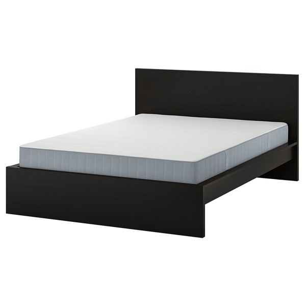 [IKEA/イケア/通信販売]MALM マルム 臥榻一こま マットレス付き添い人, 黒いこと赤銅色/ヴェステロイ ふつう, 140x200 糎[6](a)(99544446)