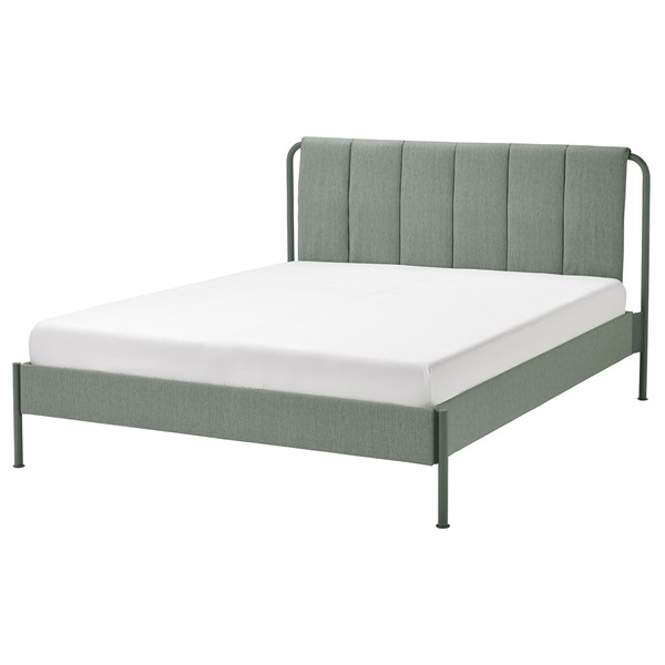 [IKEA/イケア/通販]TALLASEN テルオーセン ファブリックベッドフレーム, ク―ルスタ グレーグリーン/リルヘラン, 160x200 cm[4](a)(79615878)