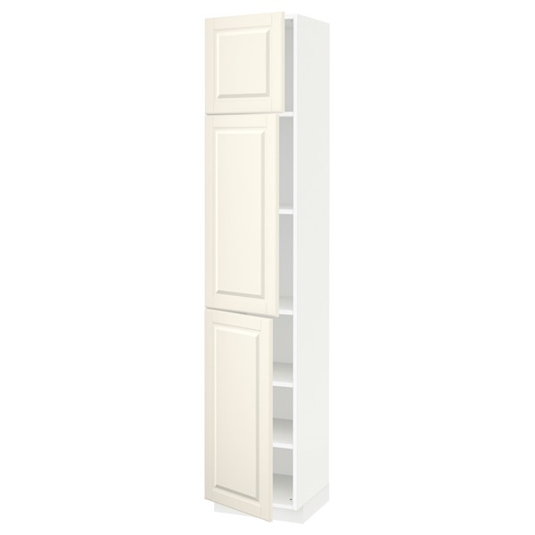 [IKEA/イケア/通信販売]METOD メトード 御機嫌押し入れ 棚板/扉3枚付き添い人, 白いこと/ボードビーン 象牙色, 40x41x200 糎[9](a)(99452795)
