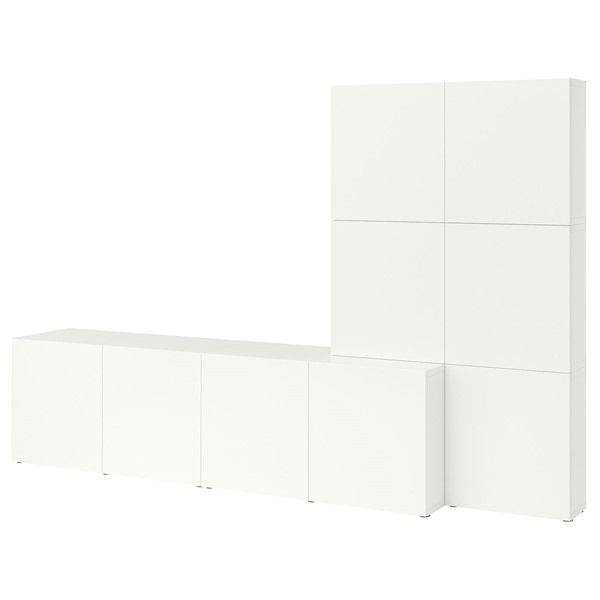 [IKEA/イケア/通販]BESTA ベストー 収納コンビネーション 扉付, ホワイト ラップヴィーケン/ホワイト, 300x42x193 cm[34](a)(59612456)