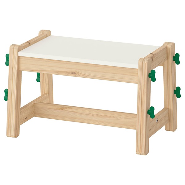 [IKEA/イケア/通販]FLISAT フリサット 子ども用ベンチ, 高さ調節可能/グリーン[D](a)(70609179)