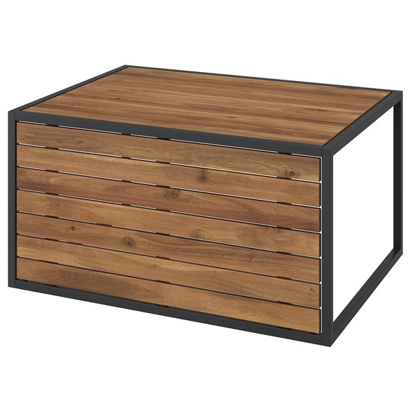 [IKEA/イケア/通販]HAKANSKAR ホーカンシェール コーヒーテーブル, 屋外用/ライトブラウンステイン, 80x64 cm[F](a)(70604308)