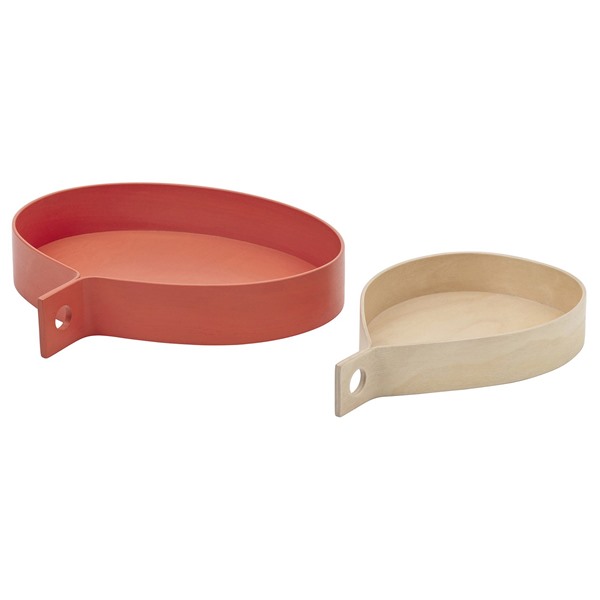 [IKEA/イケア/通販]OMMJANGE オッミェンゲ トレイ2枚セット, オレンジ/バーチ材突き板[B](a)(10593911)