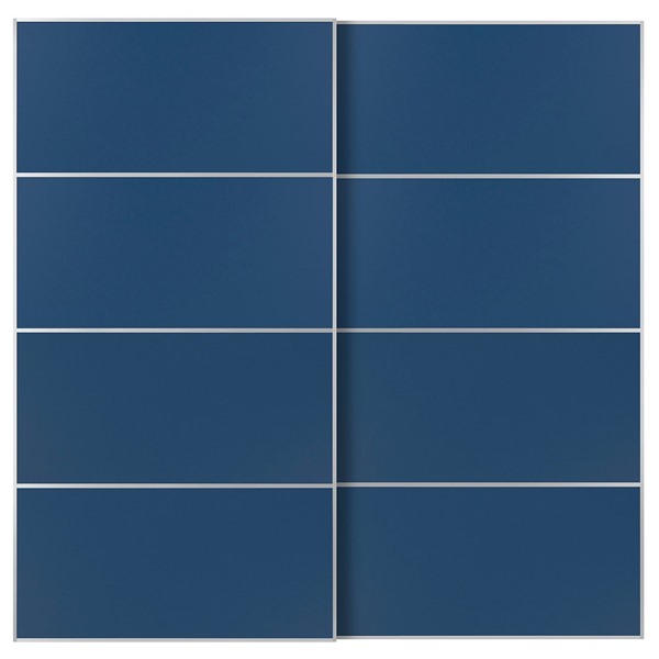 [IKEA/イケア/通販]MEHAMN メーハムン 引き戸 2枚組, アルミニウム/両面仕様 ブルー, 200x201 cm[DD](a)(09616254)｜WEBYセレクション　店