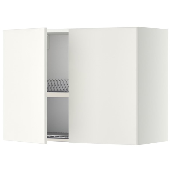 [IKEA/イケア/通販]METOD メトード ウォールキャビネット 水切り/扉2枚付き, ホワイト/ヴェッディンゲ ホワイト, 80x37x60 cm[6](a)(59500963)