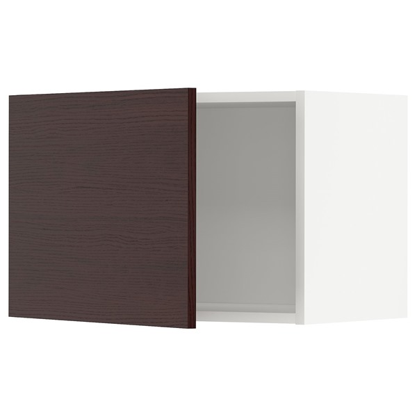 [IKEA/イケア/通販]METOD メトード ウォールキャビネット, ホワイト アスケルスンド/ダークブラウン アッシュ調, 60x37x40 cm[3](a)(29449160)