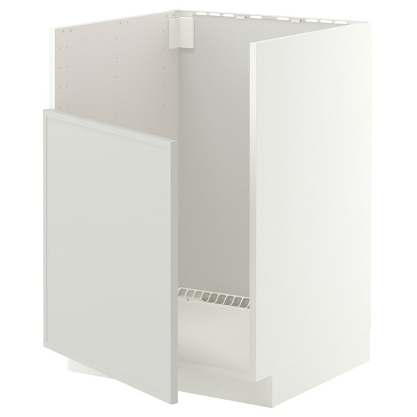 [IKEA/イケア/通販]METOD メトード ベースキャビネット TALLSJON/タルショーン シンク用, ホワイト/アスプウッデン ライトグレー, 60x60x80 cm[4](a)(29606188)