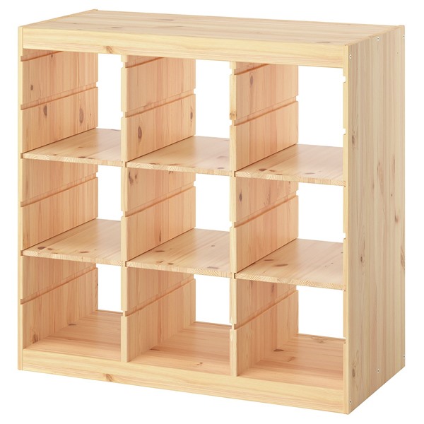[IKEA/イケア/通販]TROFAST トロファスト 収納コンビネーション 棚板付き, ルームディバイダ―/ライトホワイトステインパイン, 93x44x91 cm[4](a)(29612716)