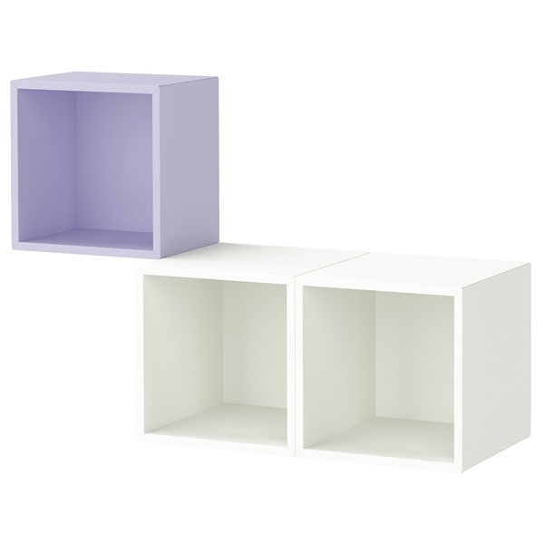 [IKEA/イケア/通信販売]EKET エーケト 壁据え置き式収納家具ズボン下, ペールライラック/白いこと, 105x35x70 糎[6](a)(29602048)