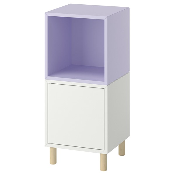 [IKEA/イケア/通販]EKET エーケト キャビネットコンビネーション 脚付き, ホワイト ペールライラック/木製, 35x35x80 cm[4](a)(39611815)｜WEBYセレクション　店