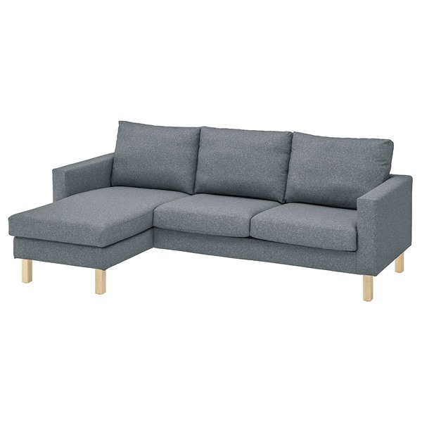 [IKEA/イケア/通信販売]SALTSJOBADEN サルトショバーデン 3人掛け長いす 寝腰掛け付き添い人, グンナレド ミディアムグレー[6](a)(19602162)