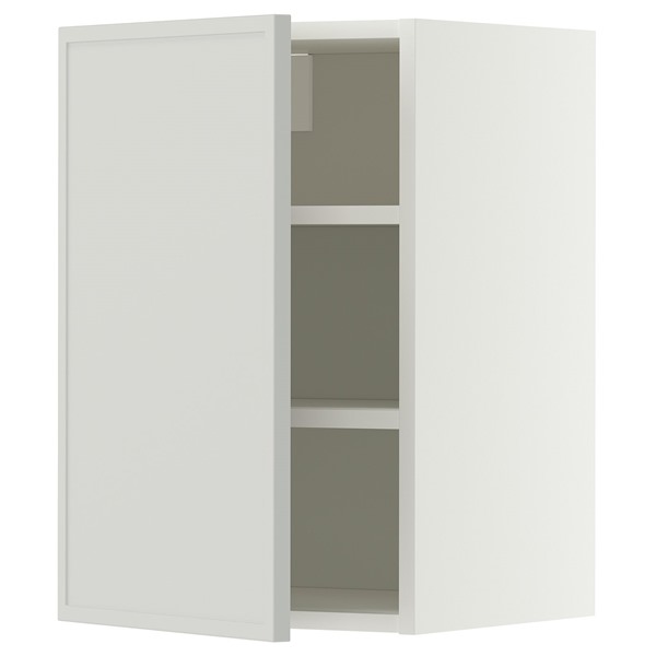 [IKEA/イケア/通販]METOD メトード ウォールキャビネット 棚板付き, ホワイト/アスプウッデン ライトグレー, 40x37x60 cm[4](a)(79605676) 17,576円