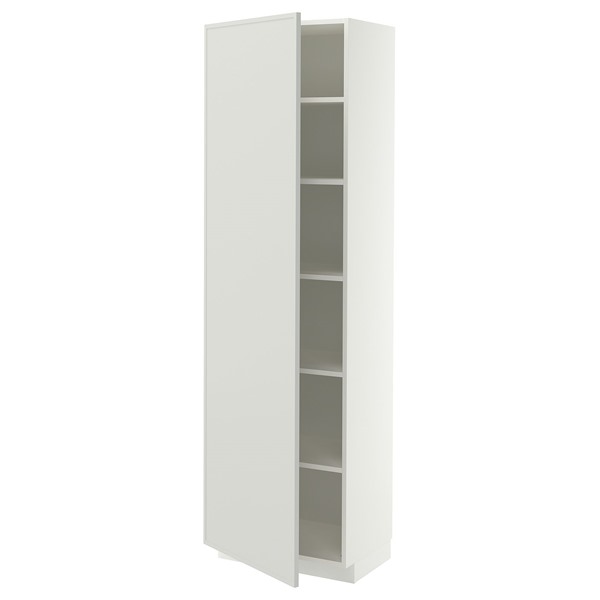 [IKEA/イケア/通信販売]METOD メトード 御機嫌押し込み 棚板付き添い人, 白いこと/アスプウッデン ともし火薄墨色, 60x41x200 糎[6](a)(39606418)