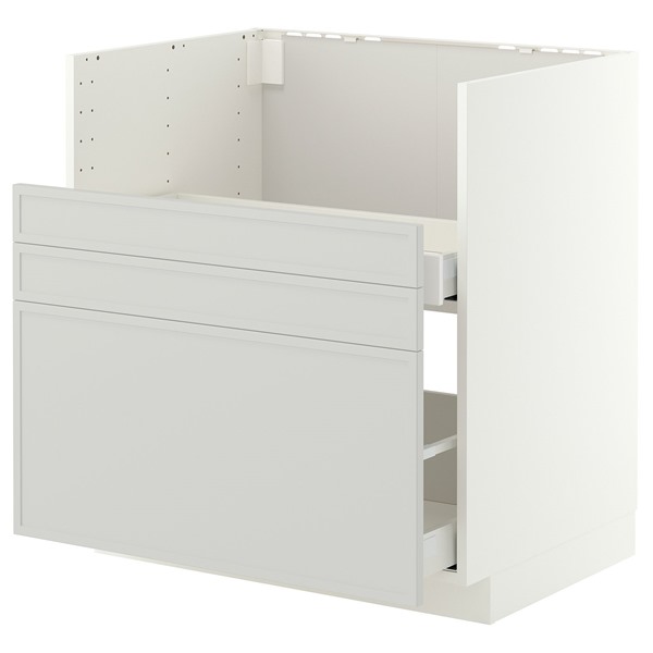 [IKEA/イケア/通信販売]METOD メトード / MAXIMERA マキシメーラ 軍事基地押し入れ TALLSJON/タルショーン シンク用, 白いこと/アスプウッデン 点火装置薄墨色, 80x60 珊[7](a)(99618574)