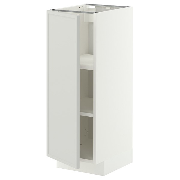 [IKEA/イケア/通販]METOD メトード ベースキャビネット 棚板付き, ホワイト/アスプウッデン ライトグレー, 30x41x80 cm[4](a)(99604869)