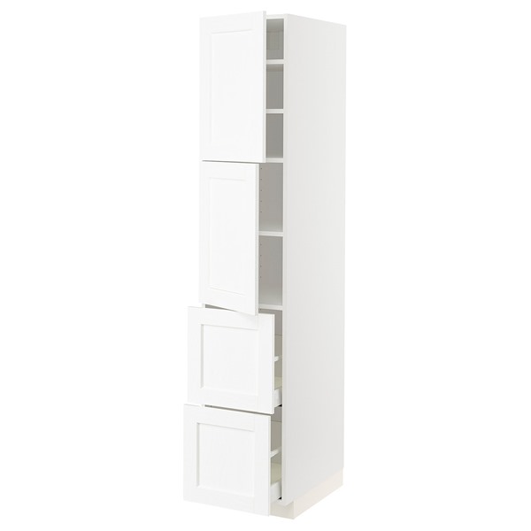 [IKEA/イケア/通信販売]METOD メトード / MAXIMERA マキシメーラ 御機嫌押し込み 扉2枚+抽き出し2段付き添い人, 白いこと エンコーピング/白いこと 肌理調, 40x60x200 糎[11](a)(79474086)